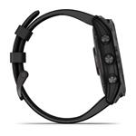 Garmin fenix 7X Sapphire Solar, Titan Carbon Gray/ Black Silicone Band
