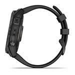 Garmin fenix 7X Sapphire Solar, Titan Carbon Gray/ Black Silicone Band