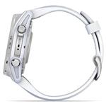 Garmin fenix 8 – 43 mm, AMOLED, SIlver/Whitestone, silikonový řemínek