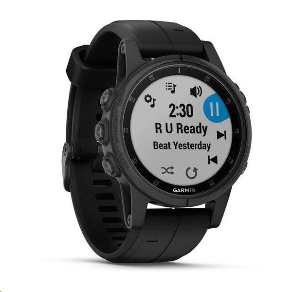 garmin fenix 5 plus sapphire edition black with black band