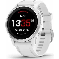 Garmin fenix6S Glass, Silver/White Band