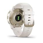 Garmin Venu 2 Plus, krémovo zlatá luneta z nehrdzavejúcej ocele, puzdro a silikónový remienok