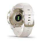 Garmin Venu 2 Plus, krémovo zlatá luneta z nehrdzavejúcej ocele, puzdro a silikónový remienok