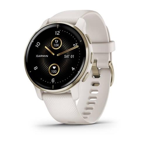 Garmin Venu 2 Plus, nerezová luneta Cream Gold, púzdro a silikónový remienok White 010-02496-12