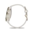 Garmin Venu 3S, Nerezová luneta Soft Gold, pouzdro Ivory, silikonový řemínek