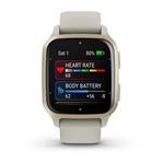 Garmin Venu Sq 2 Music, krémovo zlatá / francúzska sivá