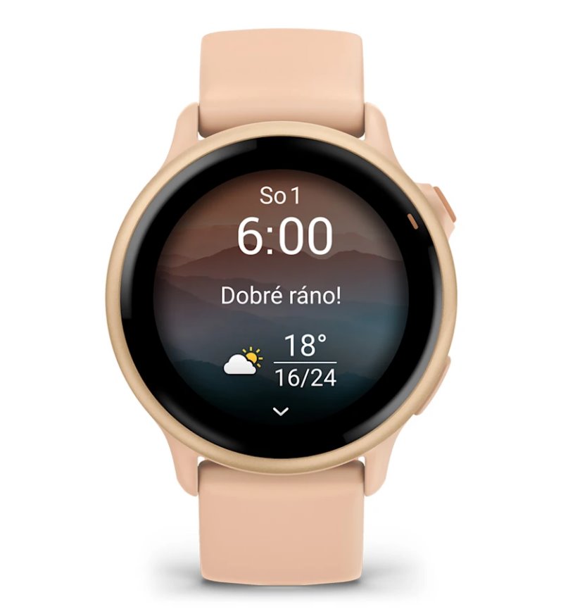 Garmin vivoactive 6 Metallic Pink Dawn / řemínek Pink Dawn