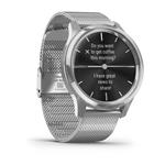 Garmin vivomove Luxe Silver se stříbrným milanese páskem