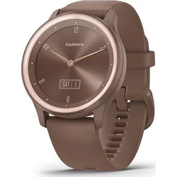 Garmin vívomove Sport Peach Gold/Cocoa, silikonový řemínek