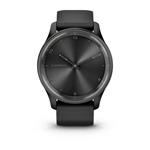 Garmin vivomove Trend, Nerezová luneta Slate, silikonový řemínek