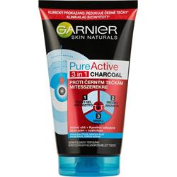 Garnier Skin Naturals Pure Active čistící gel peeling a maska s aktivním uhlím 3v1 150ml