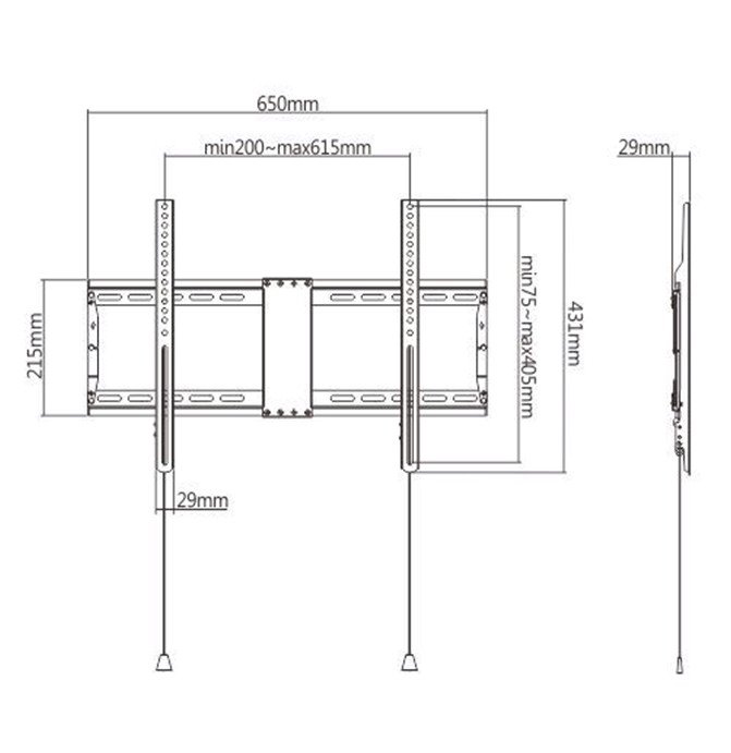 GEMBIRD Držák TV WM-80F-01, 37"-80" (70kg)