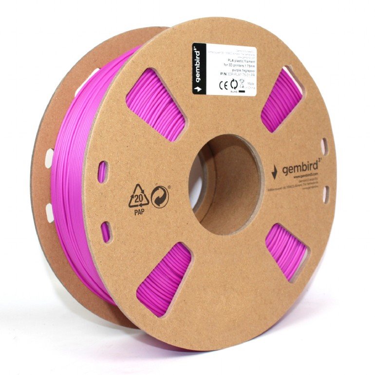 Gembird filament PLA 1.75mm 1kg, fialová 3DP-PLA1.75-01-PR