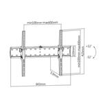 GEMBIRD WM-70T-02, 37"-70" (40 kg), náklon