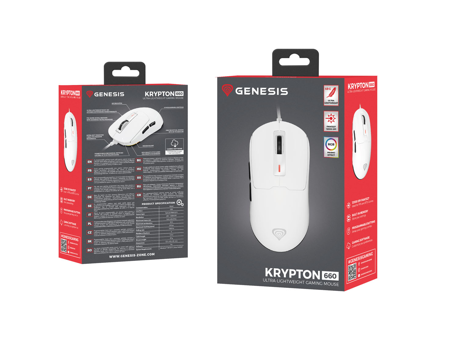 Genesis Krypton 660, biela