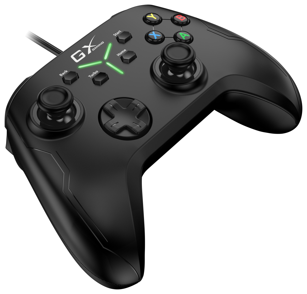 GENIUS GX Gaming gamepad GX-21UV/ drátový/ USB/ duální vibrace/ pro PC, PS3, PS4, Switch, Switch Lite a Android