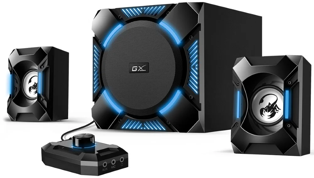 Genius GX Gaming repro SW-G2.1 1200, 2.1/36W, černé