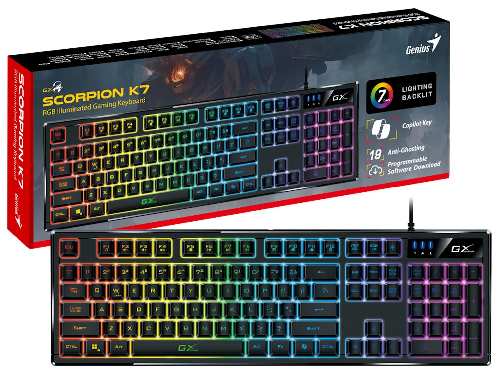 Genius GX Herná klávesnica Scorpion K7, CZ/SK