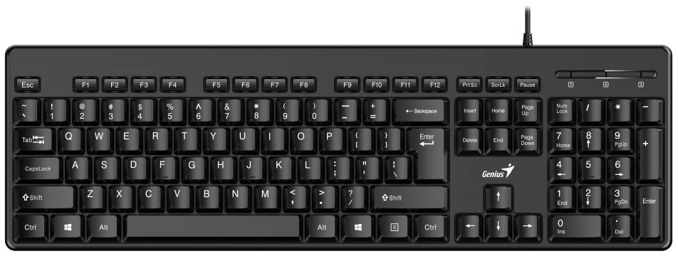 GENIUS KB-116/ Káblové pripojenie/ USB/ Čierne/ CZ SK rozloženie