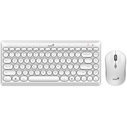 Genius set klávesnice a myši LuxeMate Q8000, bílý, bezdrátový, CZ/SK