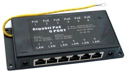 Gigabitový 6-portový PoE panel POE-PAN6-GB