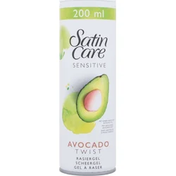 Gillette Satin Care Sensitive Avocado Twist Gel na holení, 200 ml
