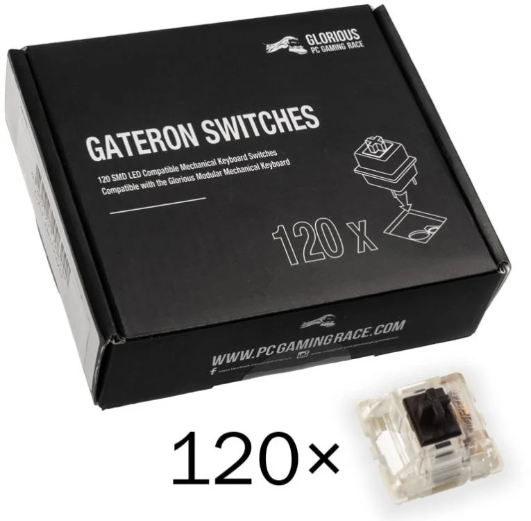 Glorious Gateron Black Switches, 120 ks