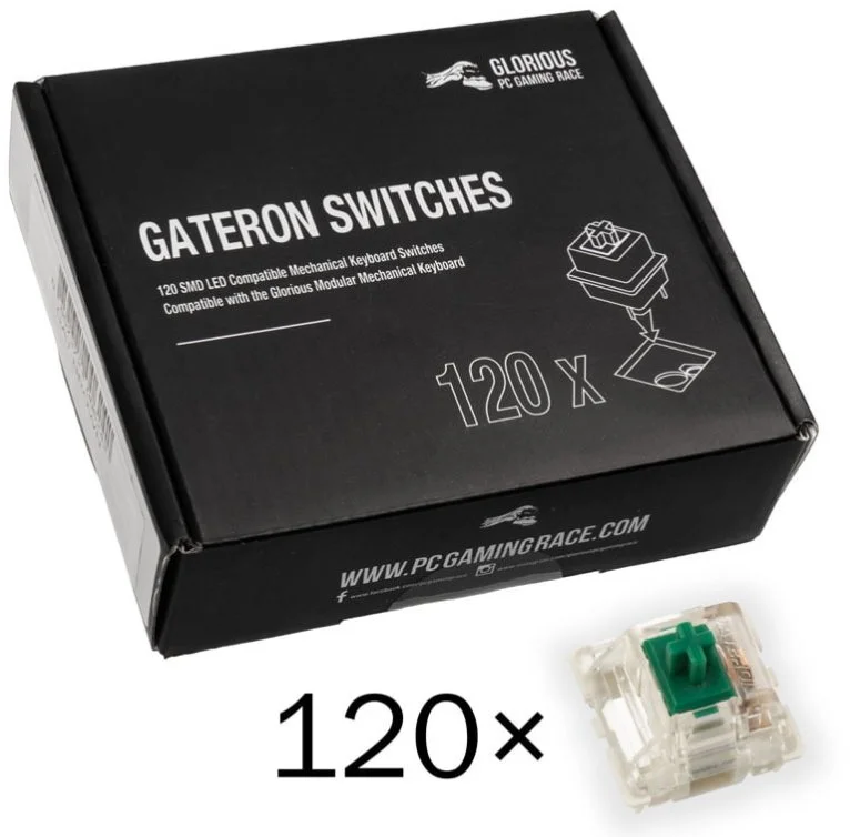 Glorious Gateron Green Switches, 120 ks