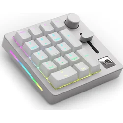 Glorious GMMK Wireless Numpad - Fox Switches, šedá/bílá