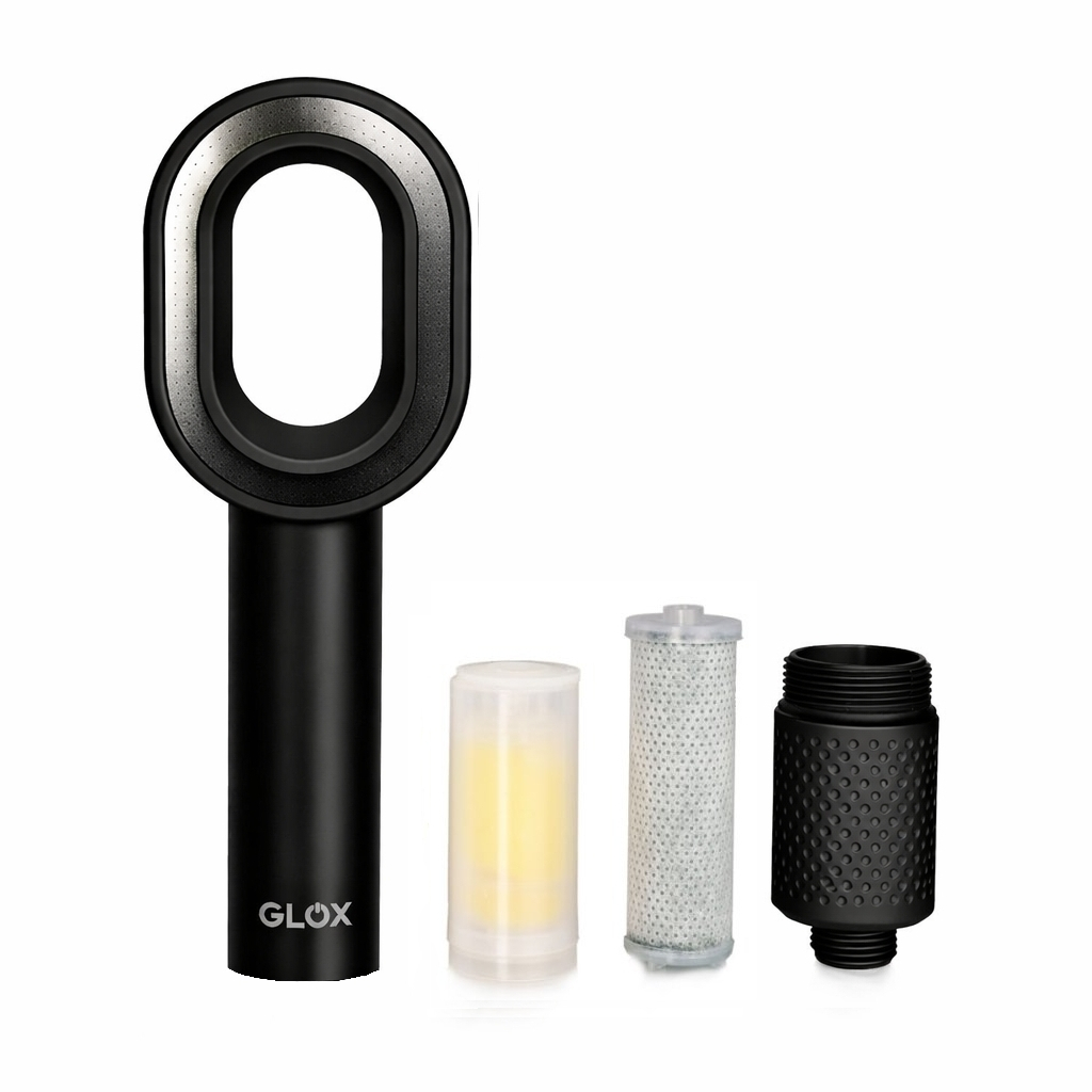 GLOX SH002B – Sprchová hlavica s filtrom, čierna