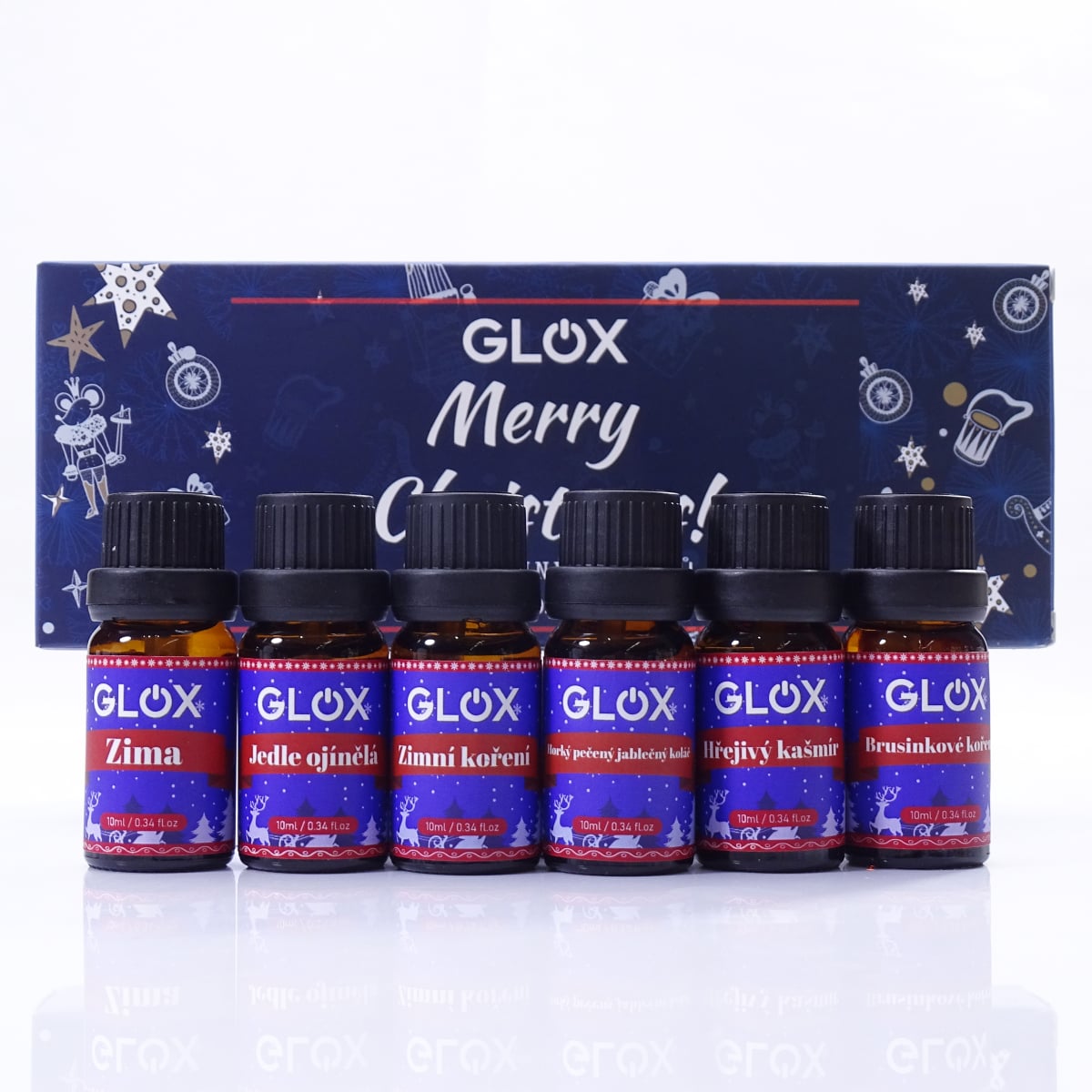 GLOXAO2 – Sada 6 ks vianočných aromatických olejov