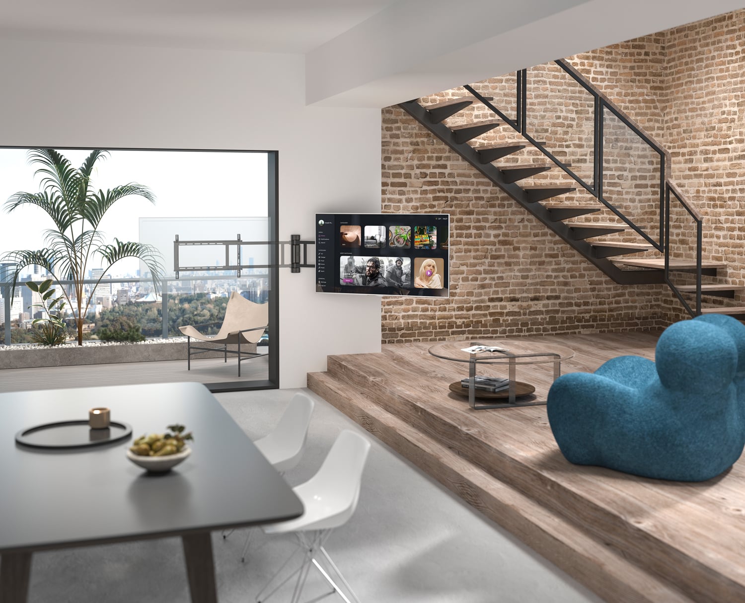 GoGEN Motorizovaný nástenný držiak na televízor pre uhlopriečky od 32" do 75"