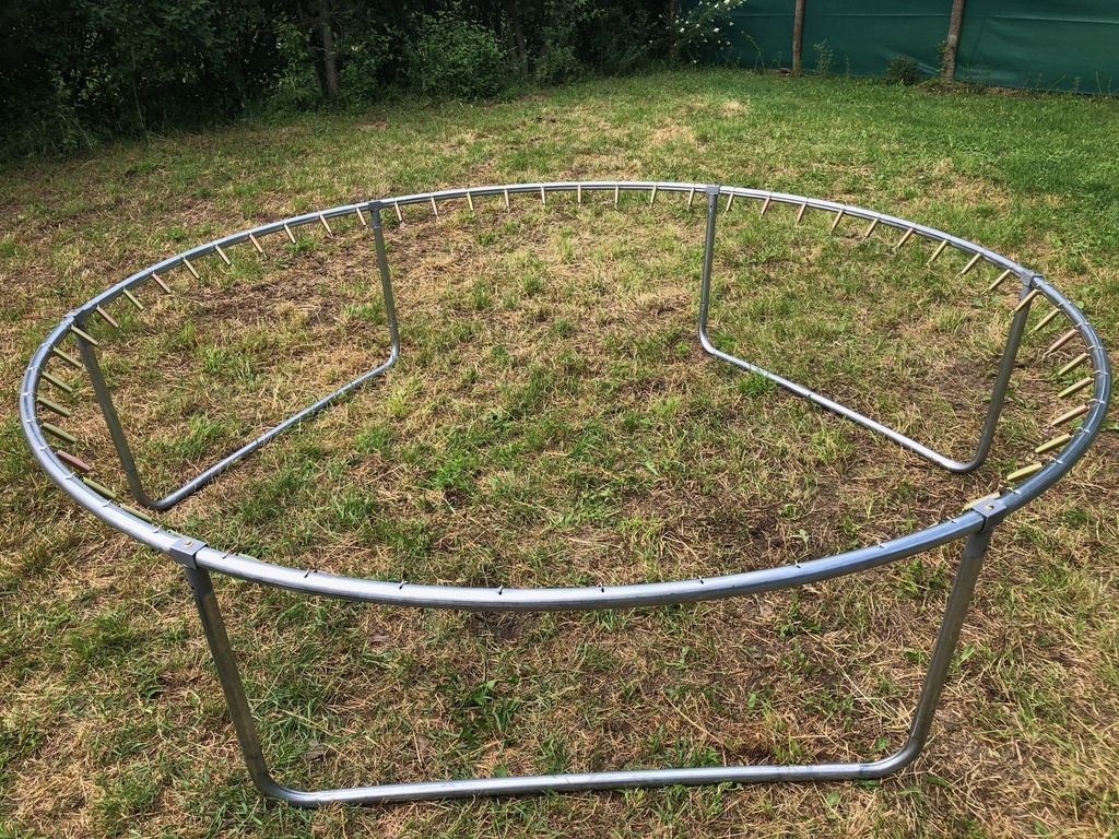 GoodJump 3UPVC modrá trampolína 305 cm s ochrannou sítí + žebřík - Inside