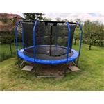 GoodJump 4UPVC Trampolína 400 cm s ochrannou sieťou + rebrík goodjump400-4UPVC-inside-blue