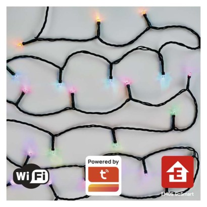GoSmart LED vianočná reťaz, 24 m, vonkajšia a vnútorná, RGB, programy, časovač, wifi