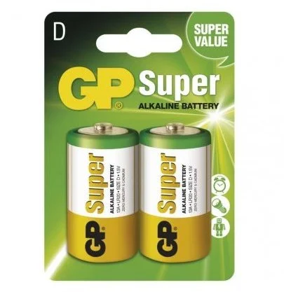 GP batérie Super Alkaline LR20 (D, veľké mono) blister, 2 kusy B1341
