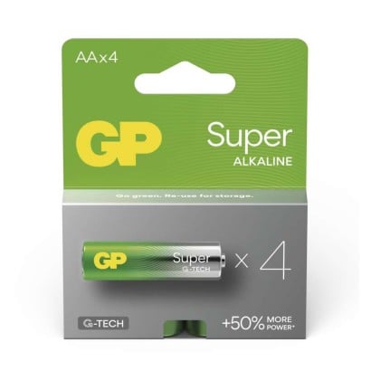 GP baterie Super Alkaline LR6 (AA, tužka) blistr, 4 kusy