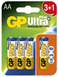 GP Ultra Plus alkalická baterie LR6 (AA, tužka) 1,5V 4kusy(3+1zdarma)