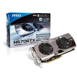 Grafická karta MSI nVidia N570GTX Twin Frozr III Power Edition/OC 1280MB 770/4000MHz 2xDVI+mini HDMI, PCIe x16, SLi