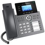 Grandstream GRP2604P/ telefón VoIP/ 2,48" podsvietený grafický displej/ 6x SIP/ 2x LAN/ PoE/ GDMS