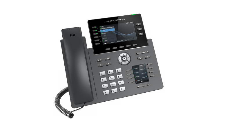 Grandstream GRP2616 SIP telefon, 2xdisplej, 4.3" a 2.4", 6 SIP účty, 24 pr.tl.,2x1Gb, WiFi, BT, USB