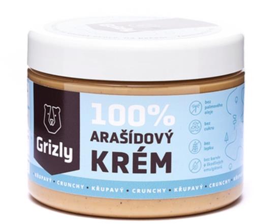 GRIZLY 100% Arašídové máslo crunchy 500 g