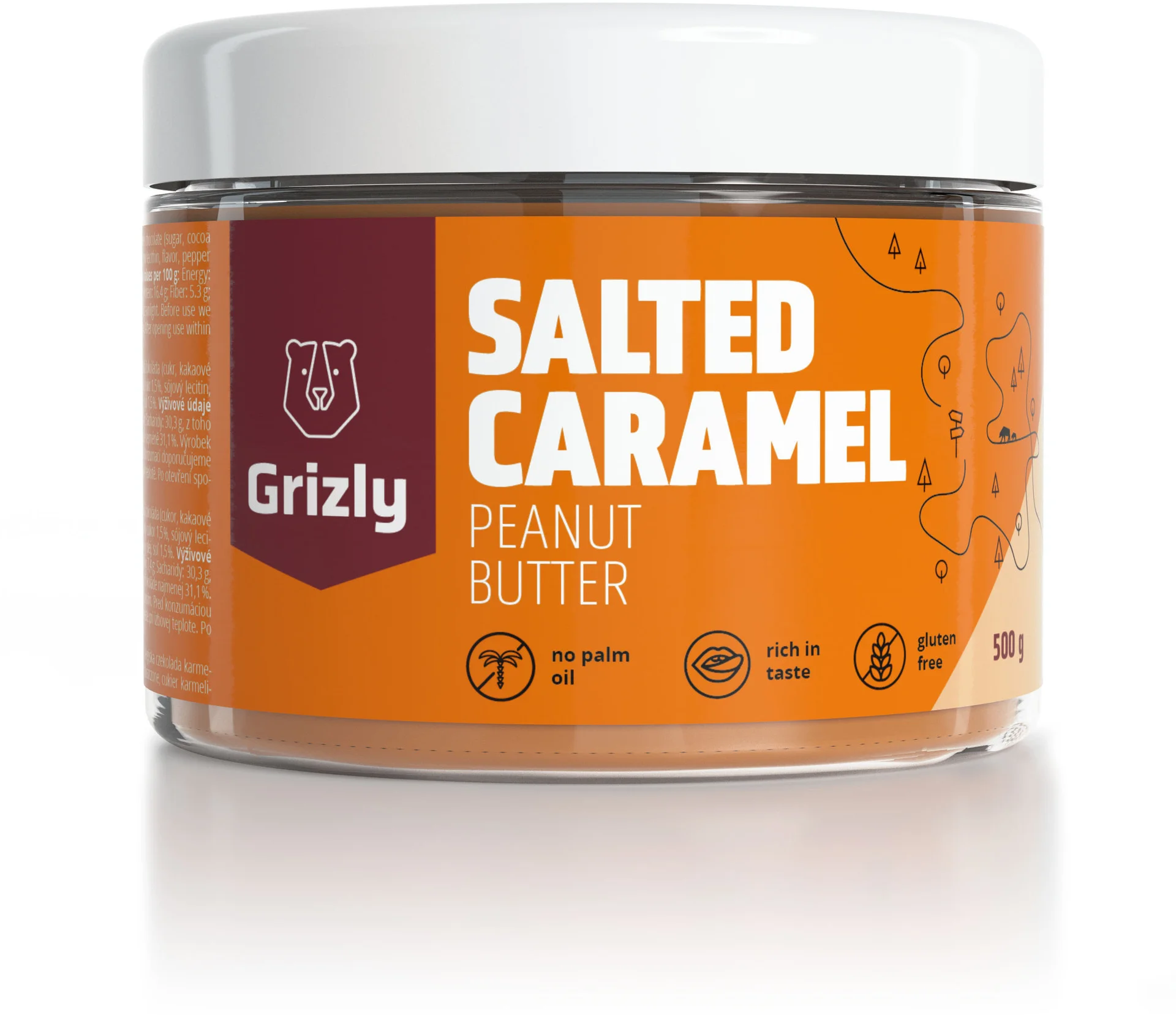 GRIZLY Arašídové máslo slaný karamel 500 g