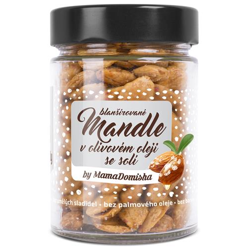 GRIZLY Blanšírované solené mandle s olivovým olejom od MamaDomisha, 200 g
