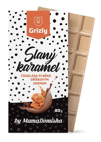 GRIZLY Čokoláda karamelová Slaný karamel by MamaDomisha, 80 g
