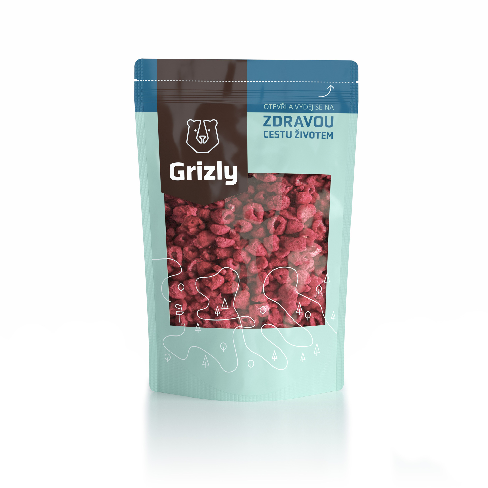GRIZLY Maliny lyofilizované XXL 125 g