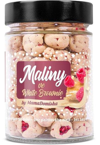 GRIZLY Maliny v bielom brownie od MamaDomisha, 90 g