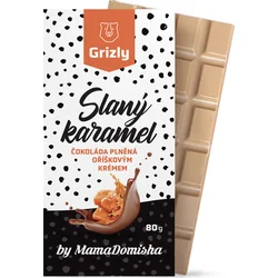 GRIZLY Slaná karamelová čokoláda od MamaDomisha, 80 g
