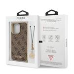 Guess 4G Charms Zadní Kryt pro iPhone 13 Pro Brown