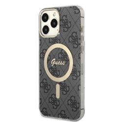 Guess 4G IML MagSafe Zadní Kryt pro iPhone 13 Pro Max Black